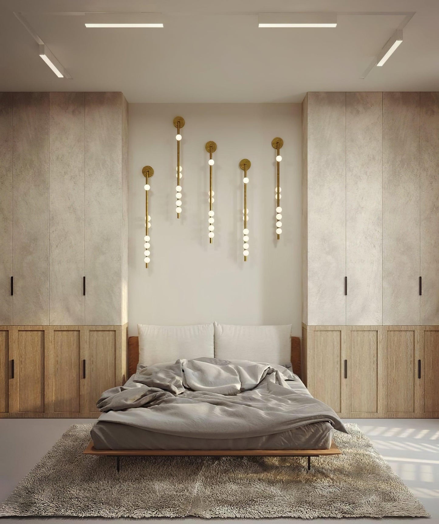 Brass Glass Tube Plug-in Wall Lamp