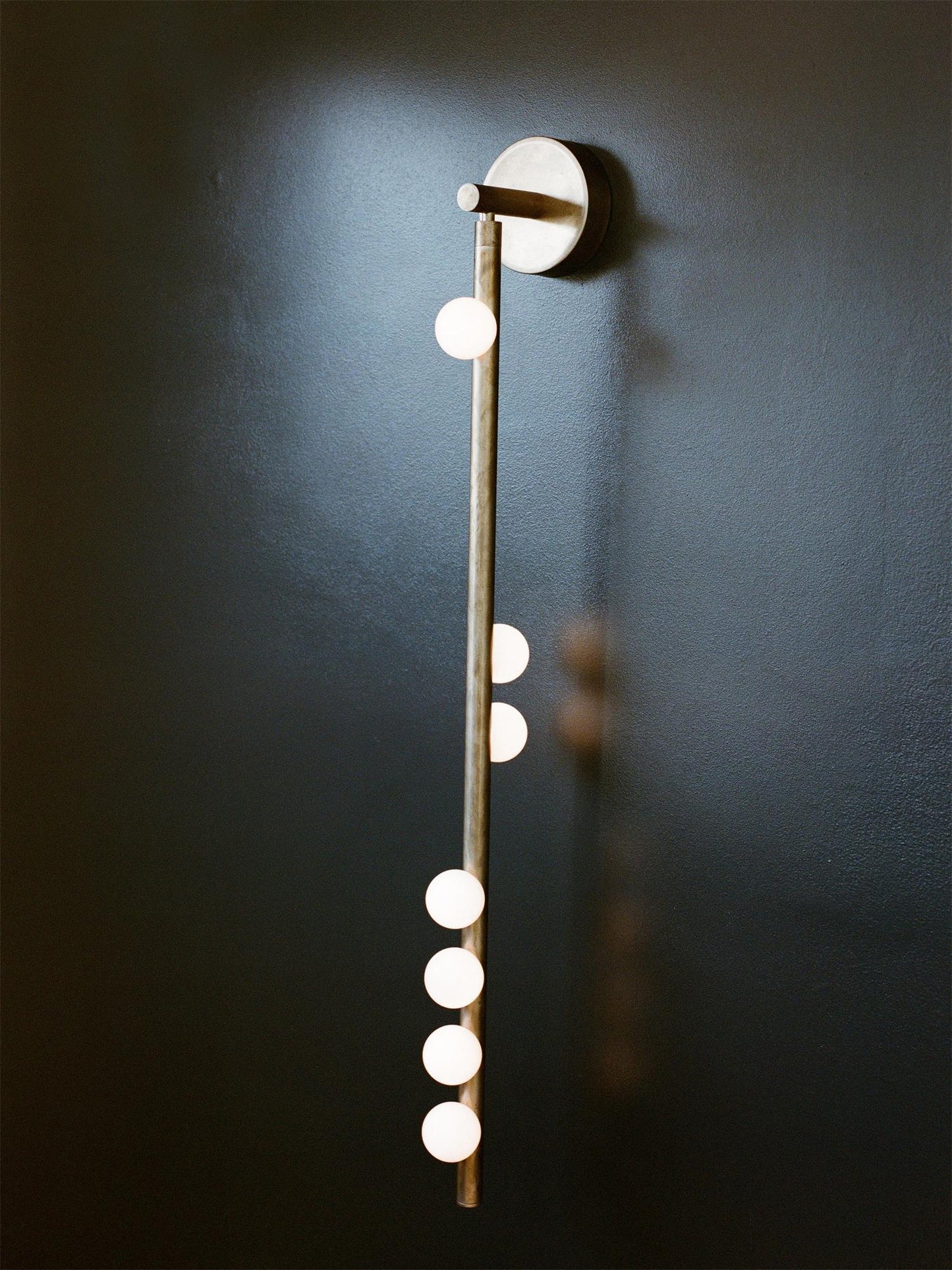 Brass Glass Tube Wall Lamp