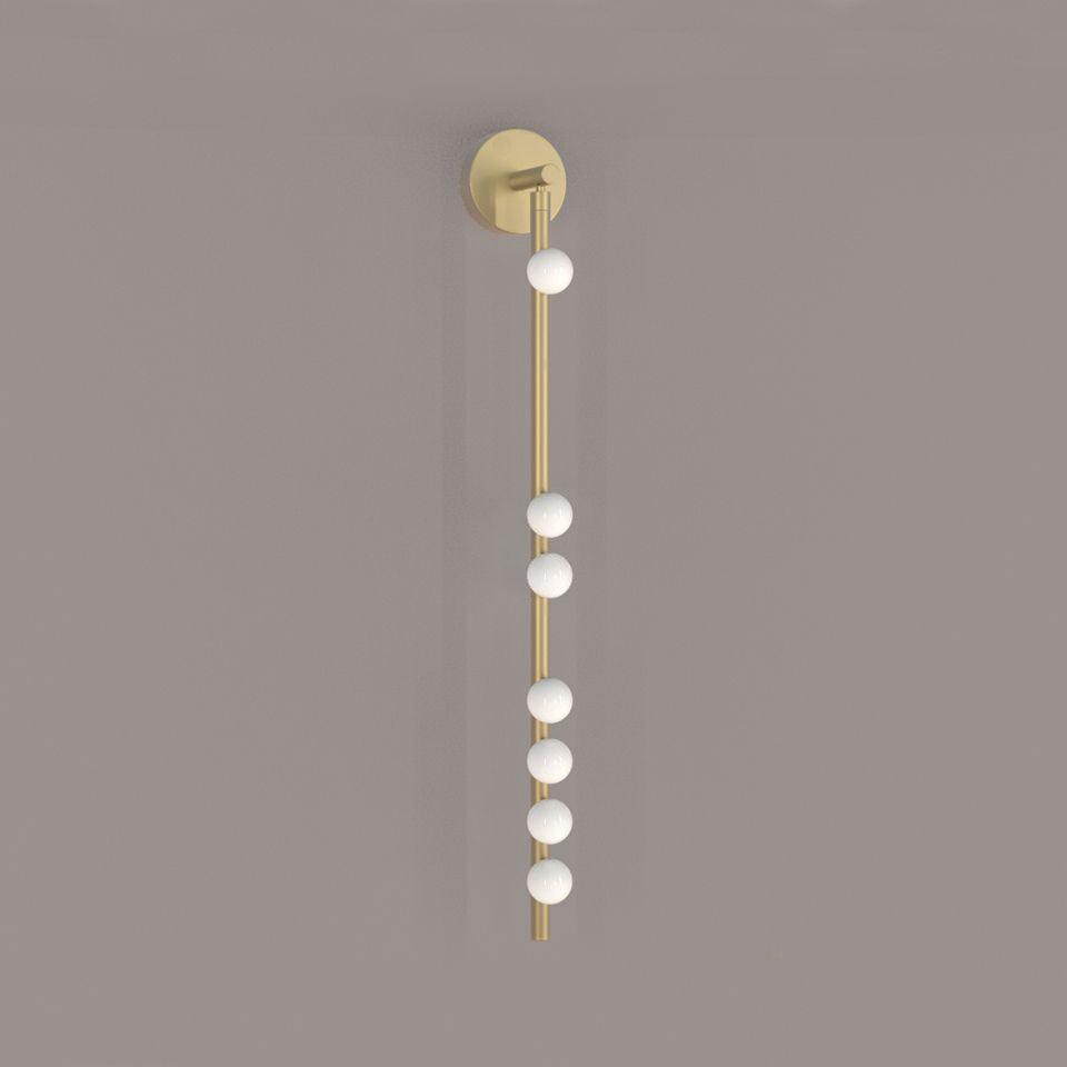 Brass Glass Tube Plug-in Wall Lamp