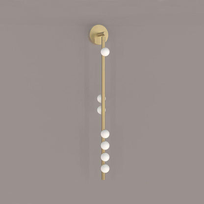 Brass Glass Tube Plug-in Wall Lamp