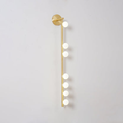 Brass Glass Tube Plug-in Wall Lamp