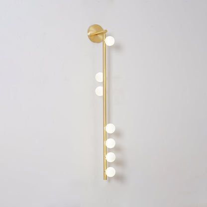 Brass Glass Tube Plug-in Wall Lamp