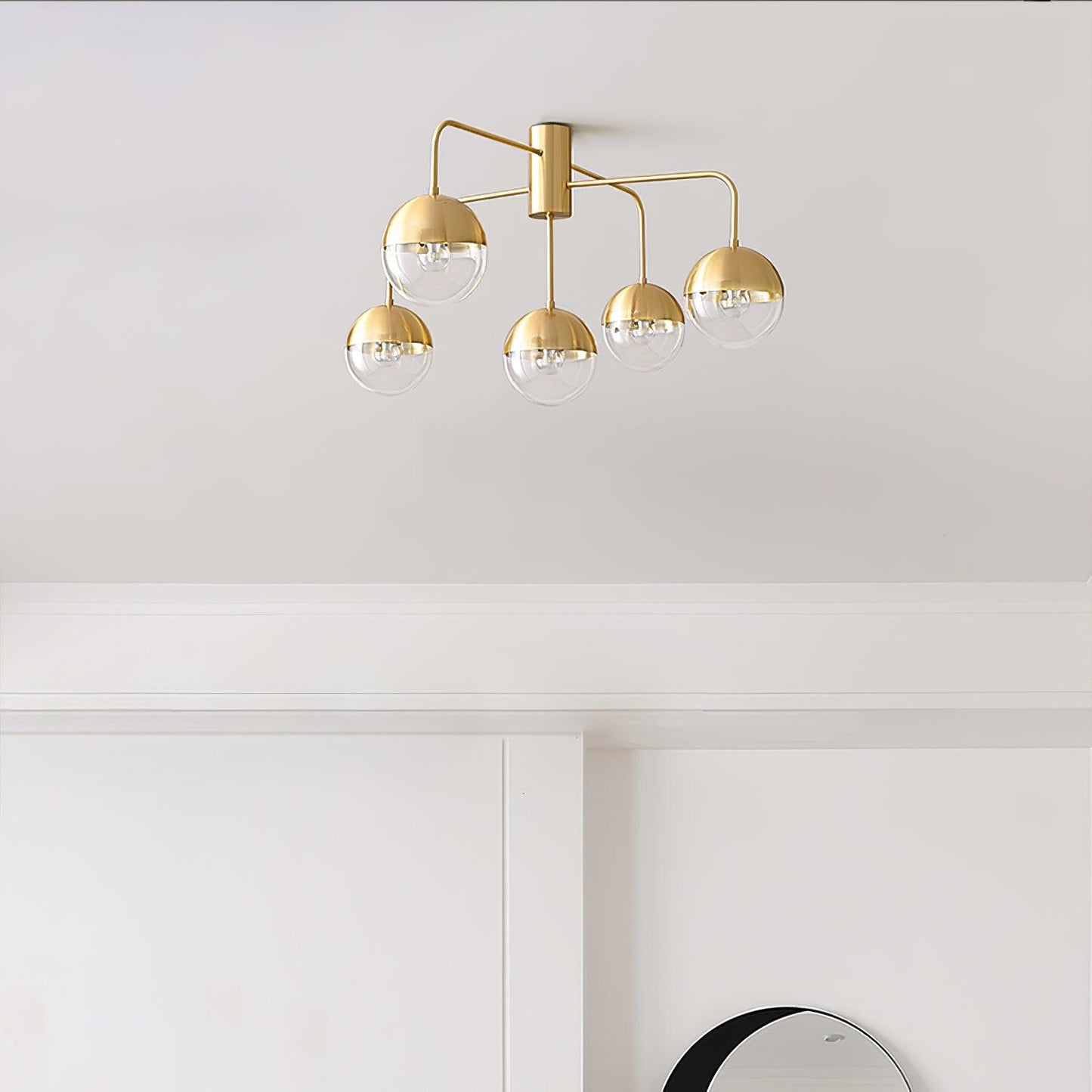 Brass Globulars Ceiling Lamp