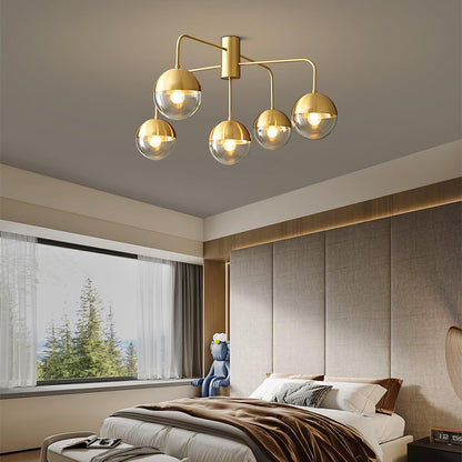 Brass Globulars Ceiling Lamp