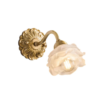 Brass Rose Wall Light