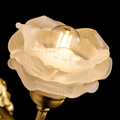 Brass Rose Wall Light