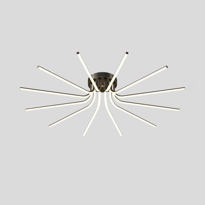 Brass Starbursts Ceiling Lamp