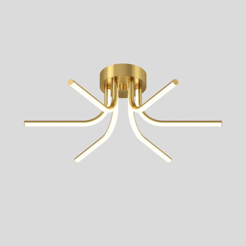 Brass Starbursts Ceiling Lamp