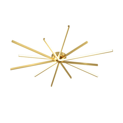 Brass Starbursts Ceiling Lamp