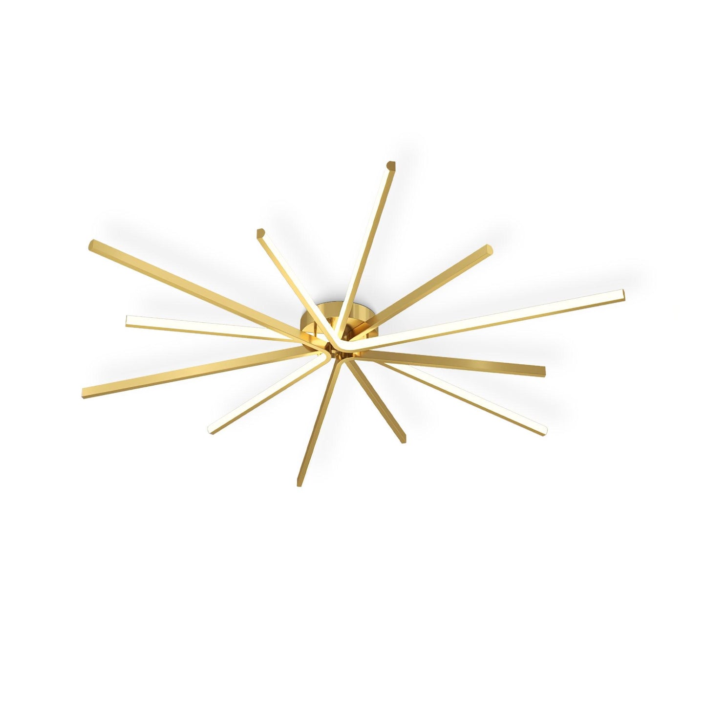 Brass Starbursts Ceiling Lamp