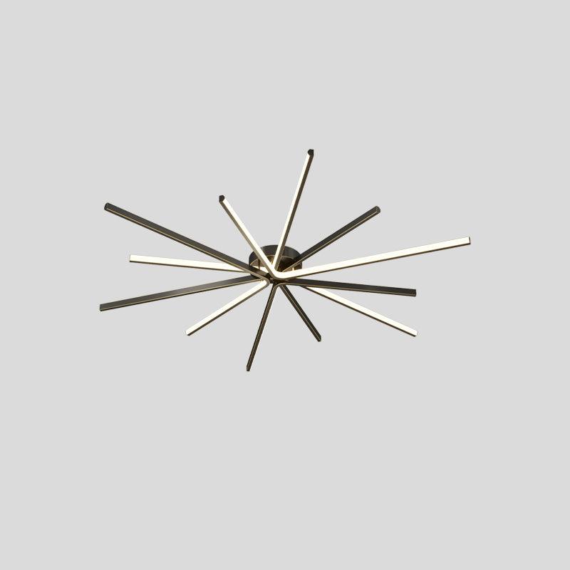 Brass Starbursts Ceiling Lamp