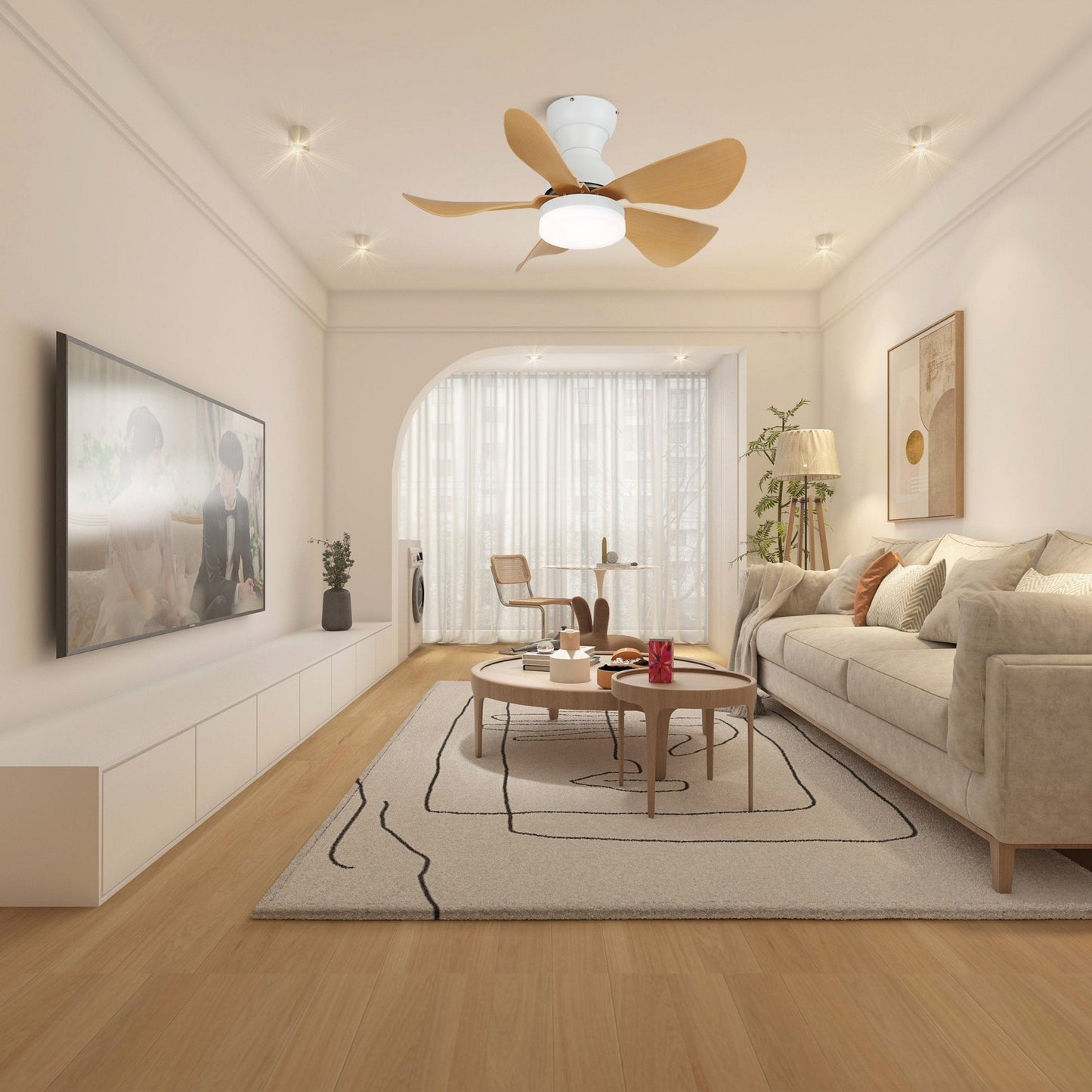 Small Arilia 29" Overhead fixture Ceiling Fan Light