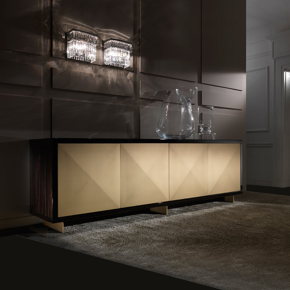 Luxury Ebony Veneered Bronze Buffet