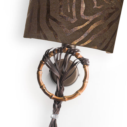 Boho Chic Patterned Bamboo Wall Light