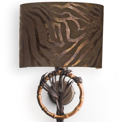 Boho Chic Patterned Bamboo Wall Light