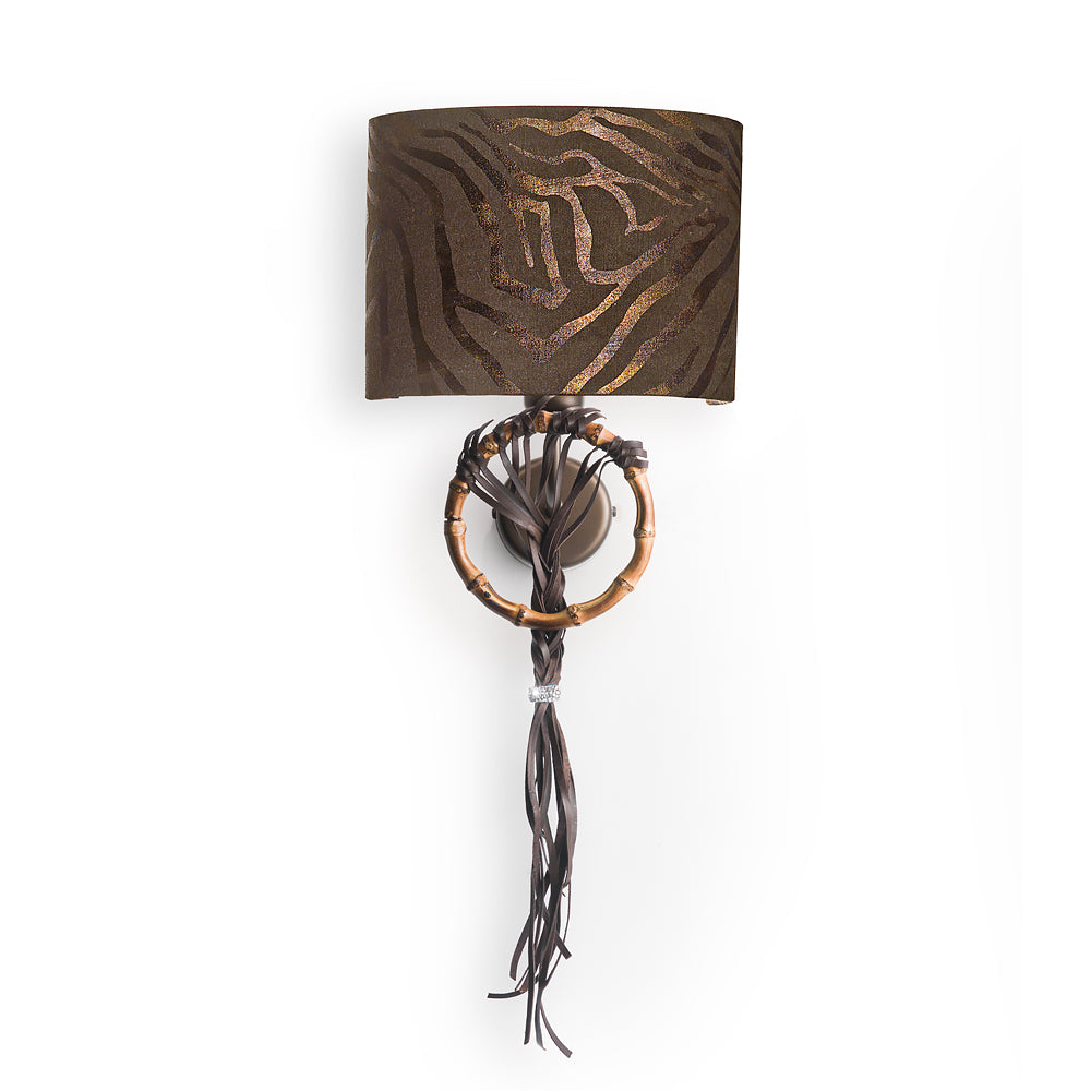 Boho Chic Patterned Bamboo Wall Light
