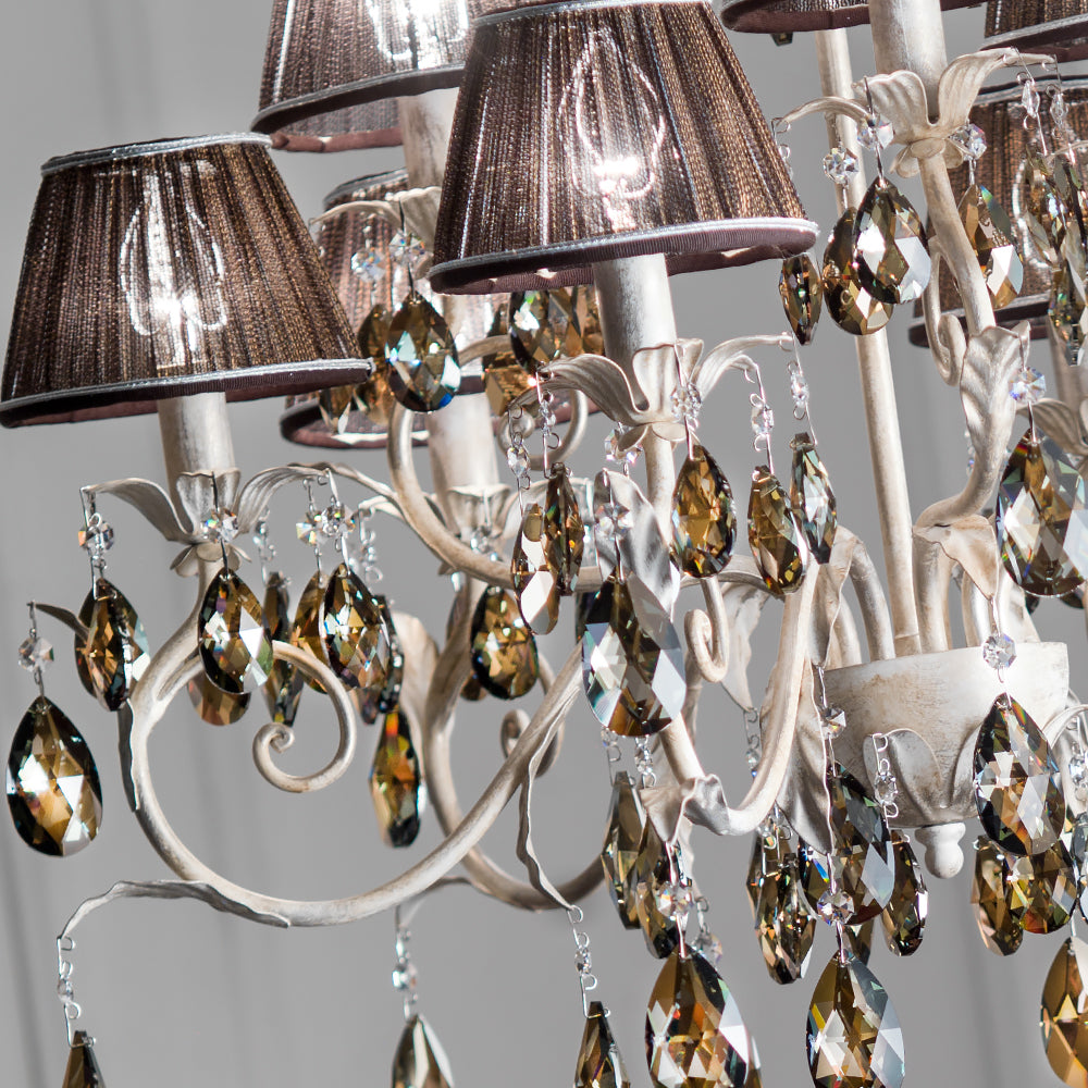 Romantic Bronze Crystal Chandelier