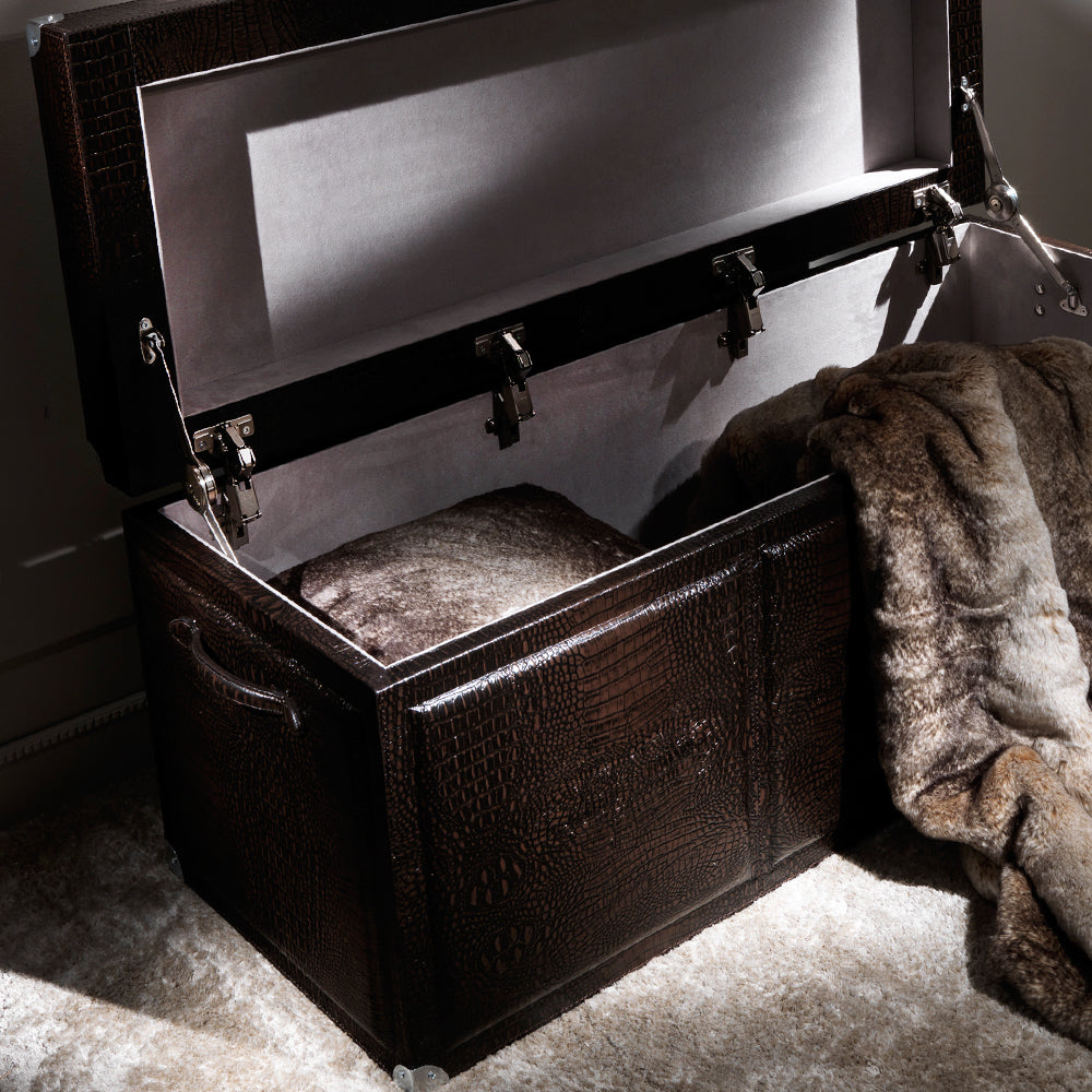 Luxury Italian Leather Storage Trunk