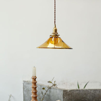 Amber Glass Pendant Light