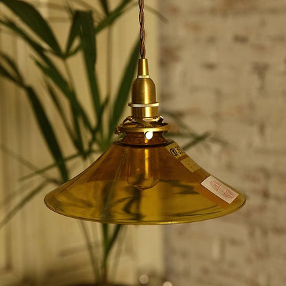 Amber Glass Pendant Light