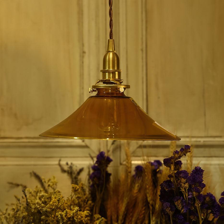 Amber Glass Pendant Light