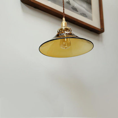 Amber Glass Pendant Light