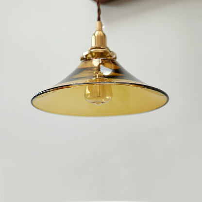 Amber Glass Pendant Light