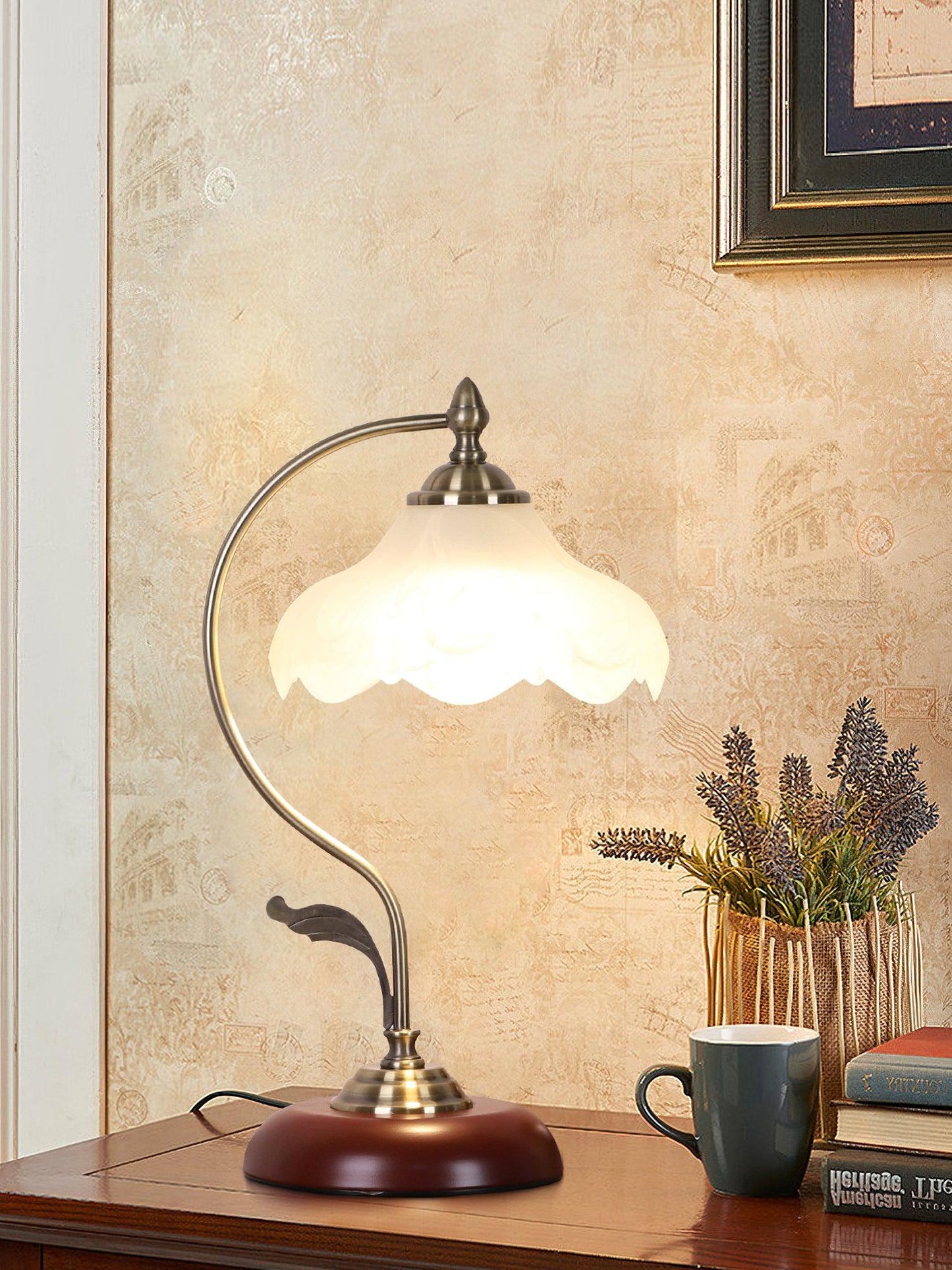 Brown Dome Table Lamp