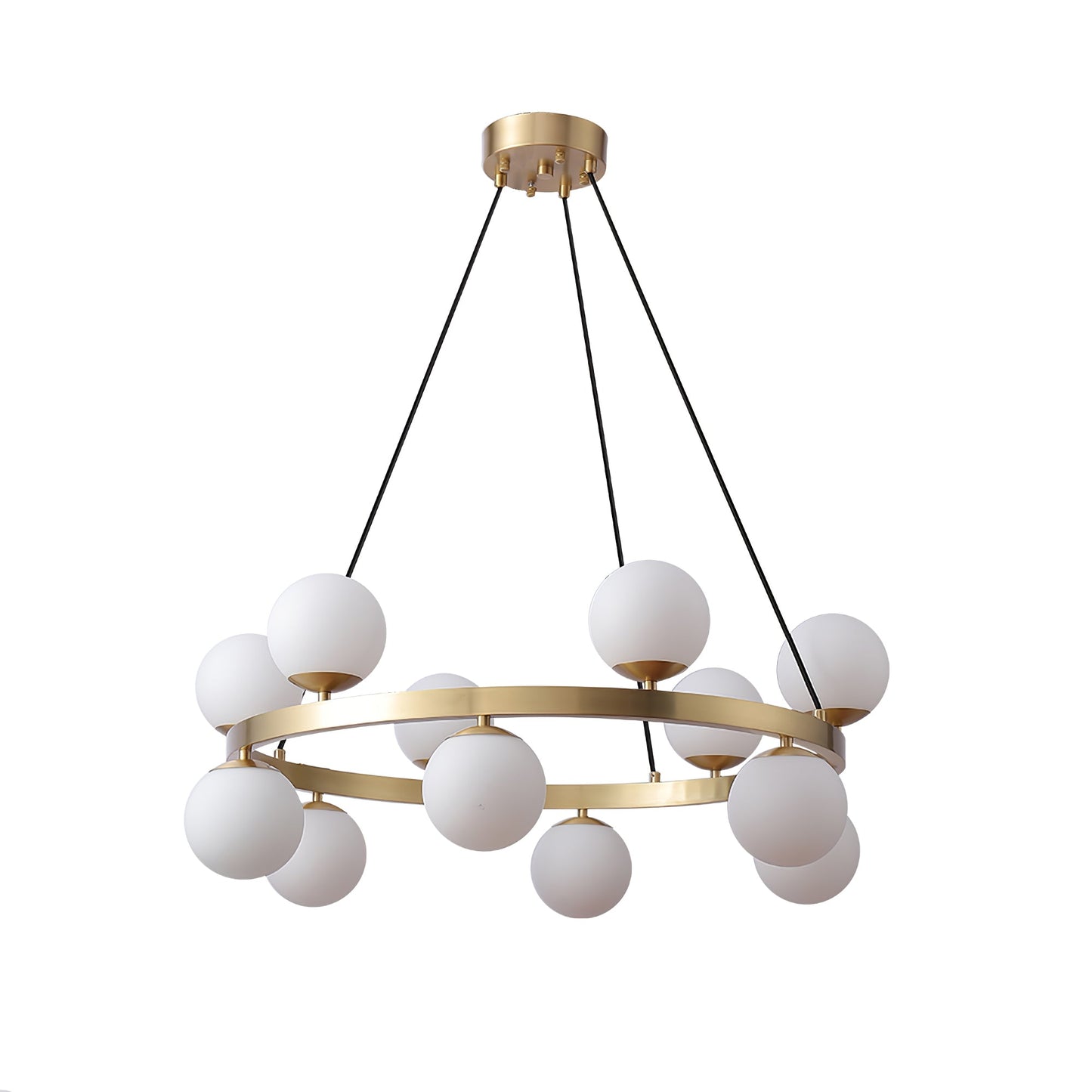 Bubbles Brass Ring Chandelier