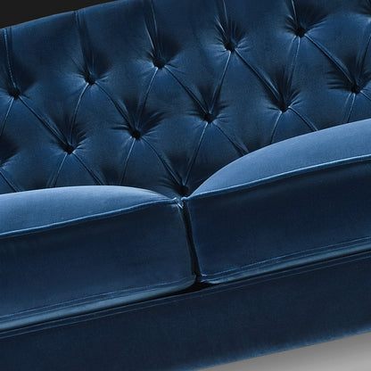 Button Upholstered Designer Velvet Sofa