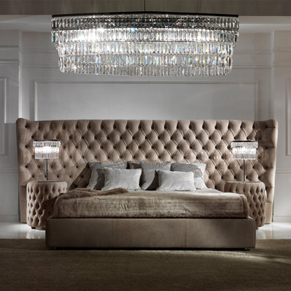 Glass Pendant Contemporary Chrome Designer Italian Table Lamp