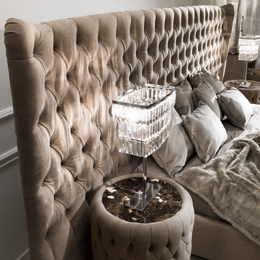 Glass Pendant Contemporary Chrome Designer Italian Table Lamp