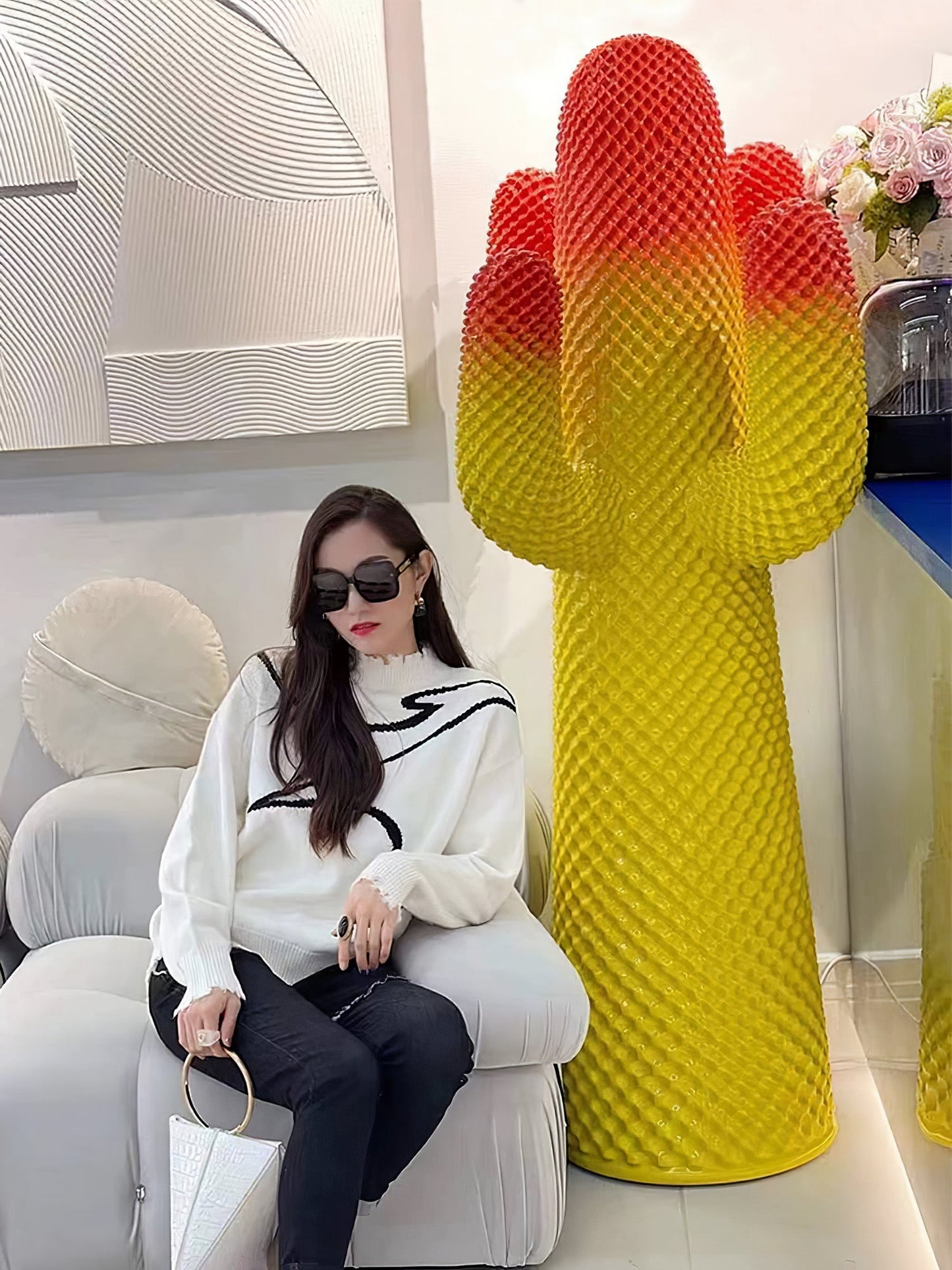 Mello Sculptural Portable lamp Cactus Coat Rack