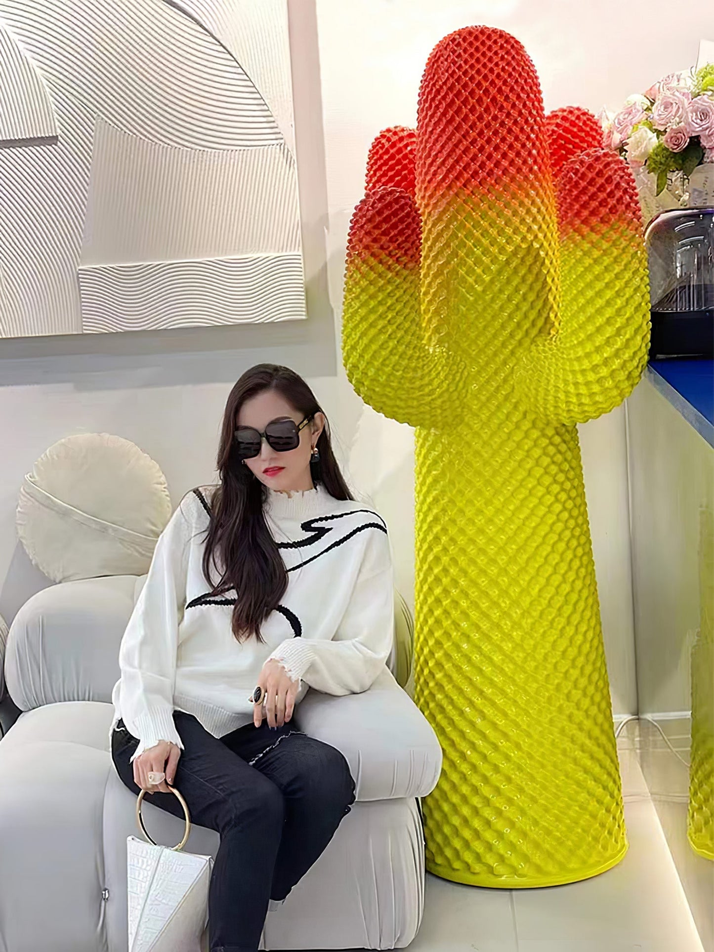 Mello Sculptural Portable lamp Cactus Coat Rack