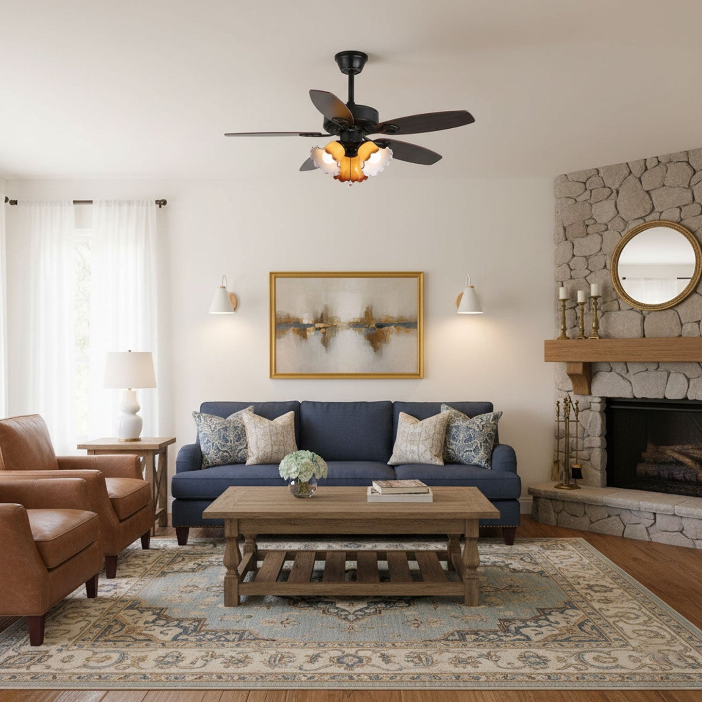 Calantha Bloom Ceiling Fan Light