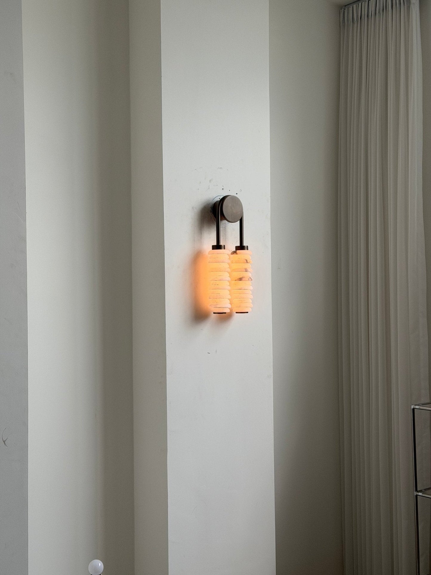 Calla Ribbed Alabaster Sconce