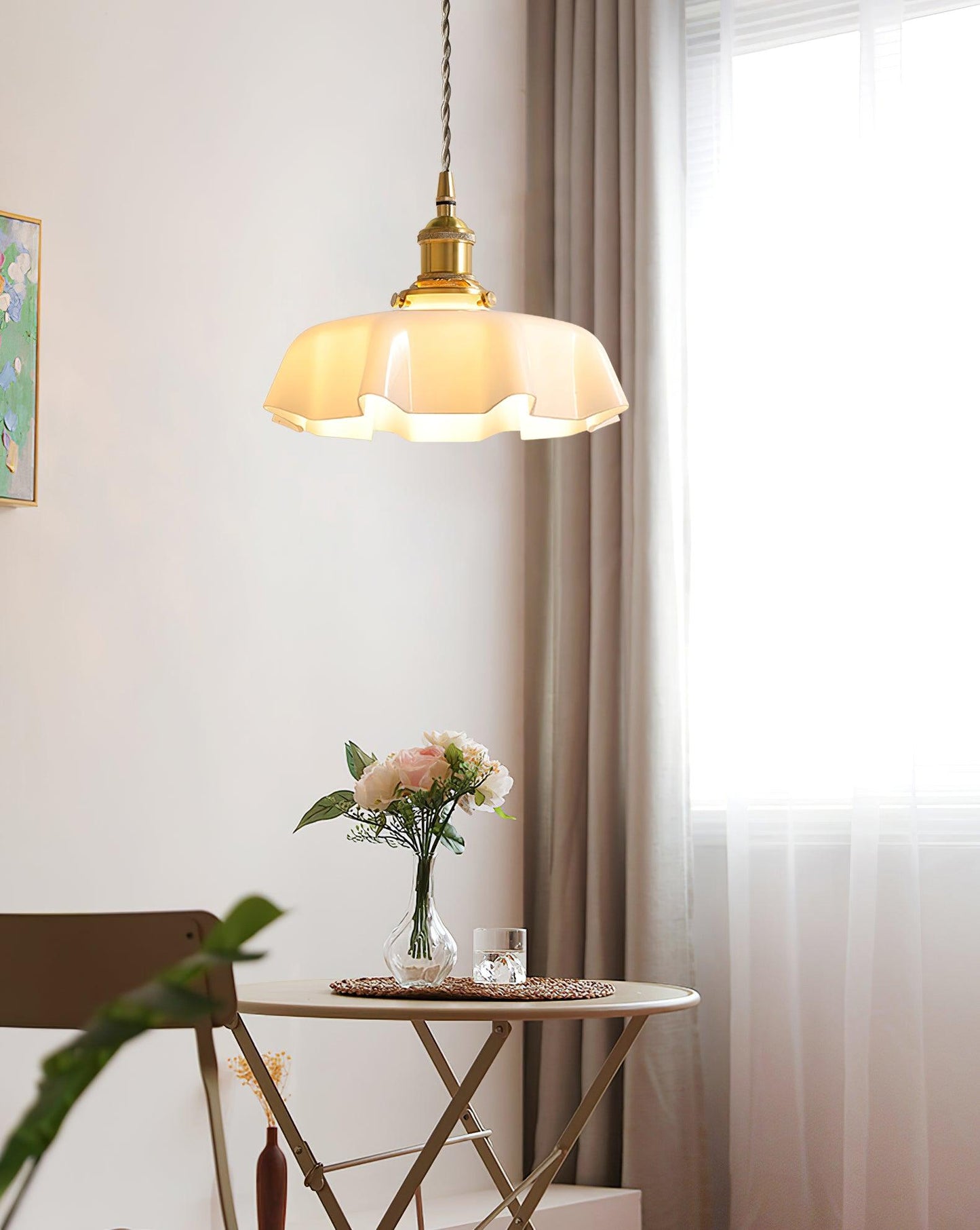 French Flower Houselight Pendant Swag Light