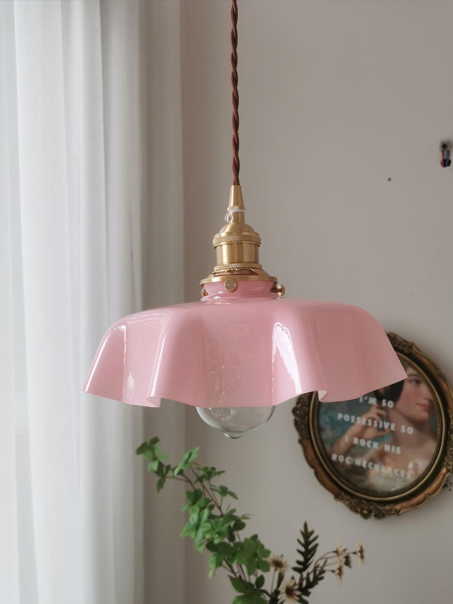 French Flower Houselight Pendant Swag Light