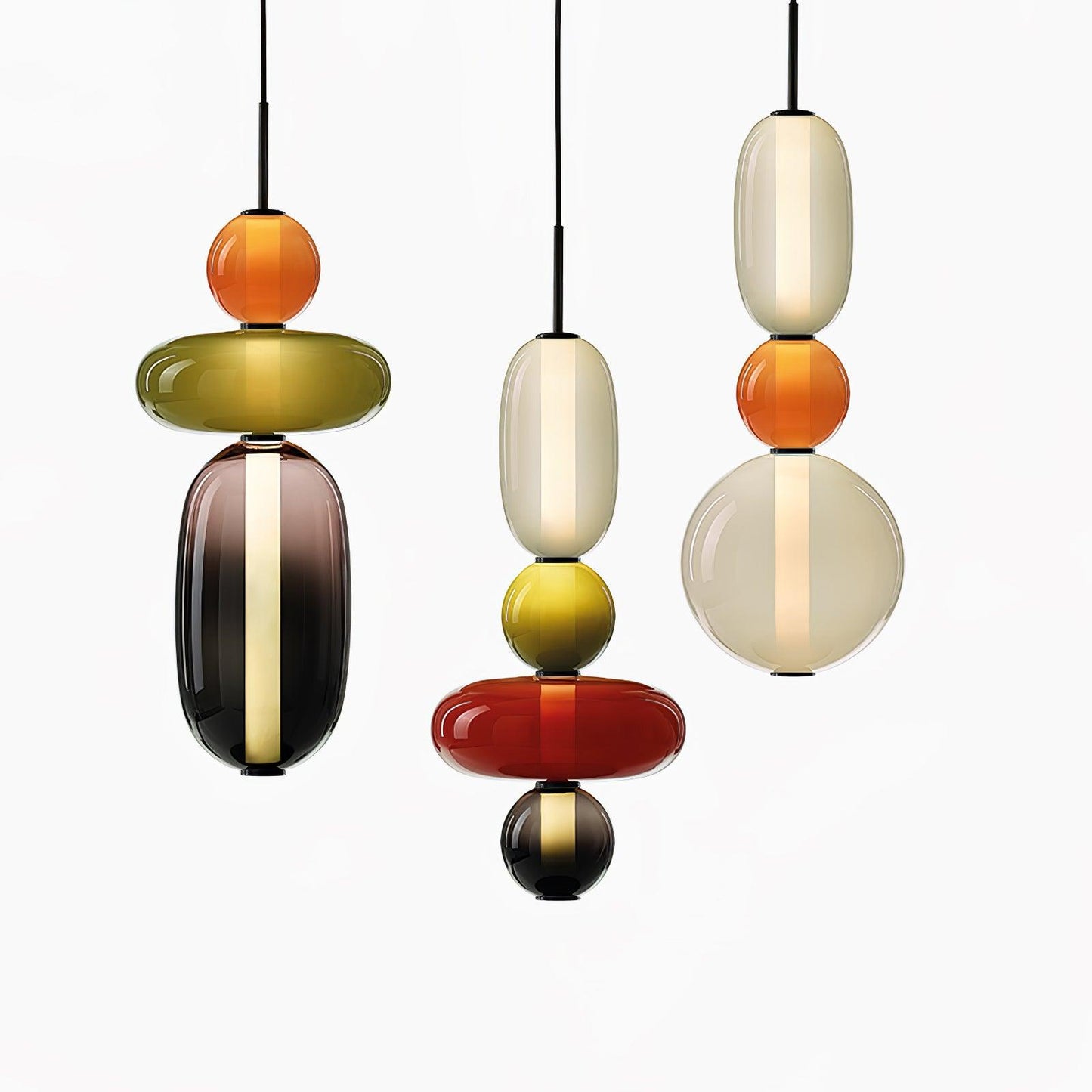 Candied Glass Combo Pendant Light