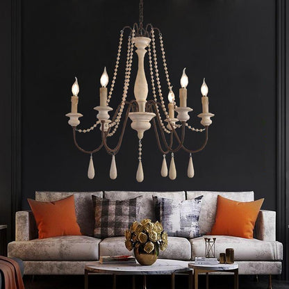 Candle Style Beaded Chandelier