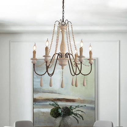 Candle Style Beaded Chandelier