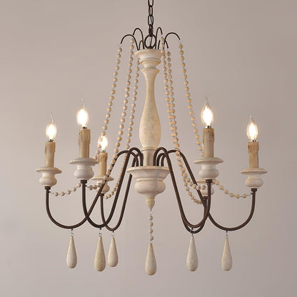 Candle Style Beaded Chandelier