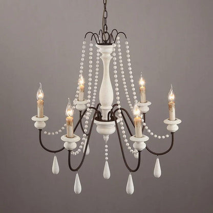 Candle Style Beaded Chandelier