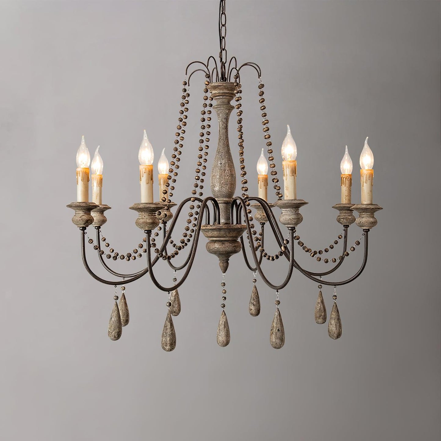 Candle Style Beaded Chandelier