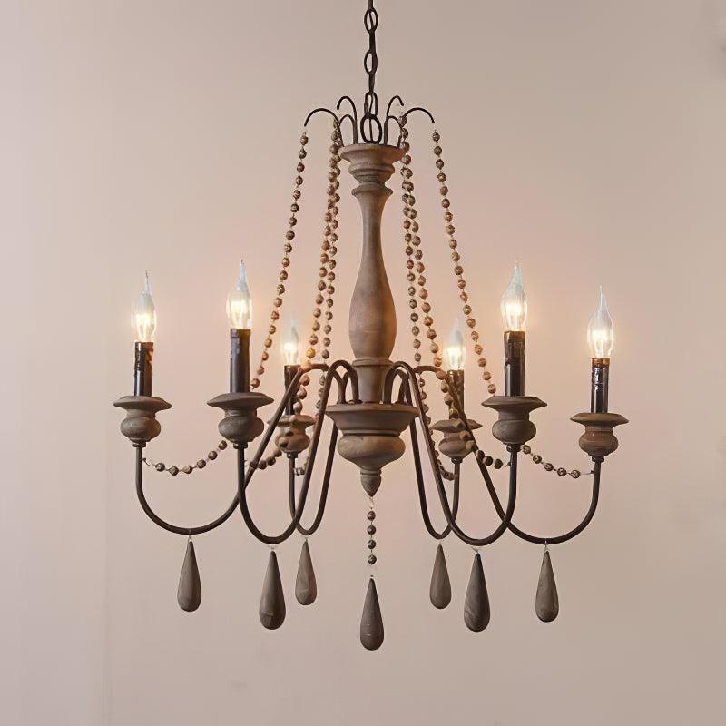 Candle Style Beaded Chandelier