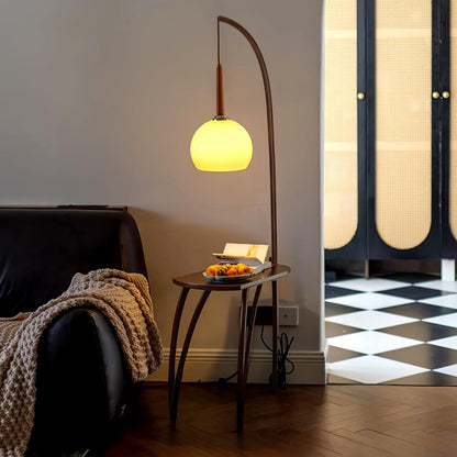 Cantilever Wood Accent Floor Lamp