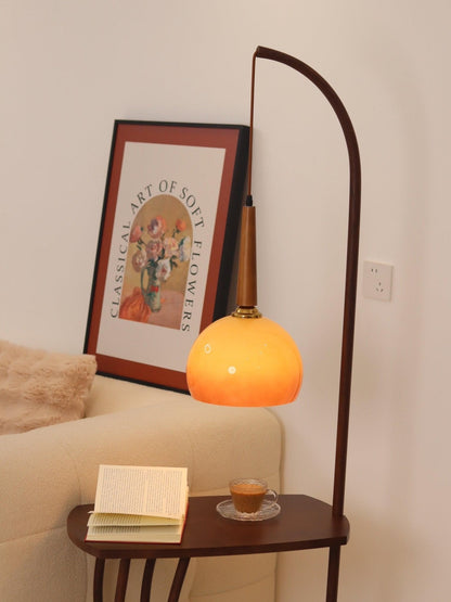 Cantilever Wood Accent Floor Lamp