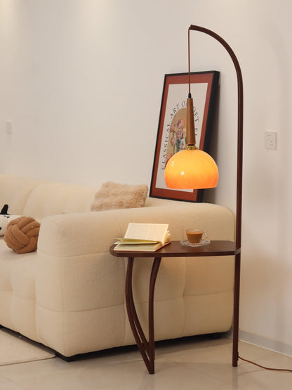 Cantilever Wood Accent Floor Lamp