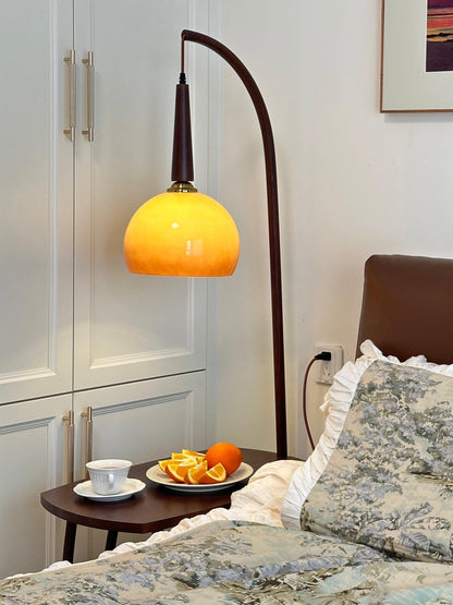 Cantilever Wood Accent Floor Lamp