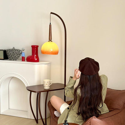 Cantilever Wood Accent Floor Lamp